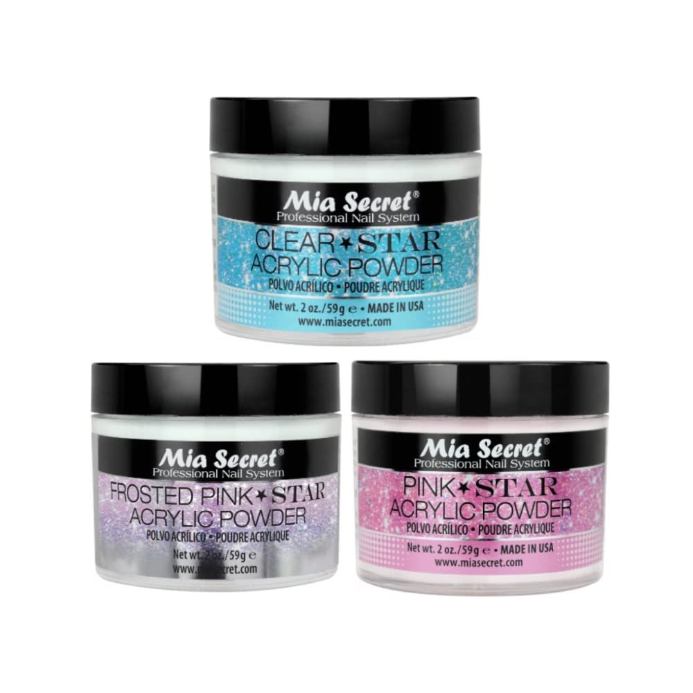 Mia Secret Acrylic STAR (Clear/Pink/Frosted Pink) 2 oz