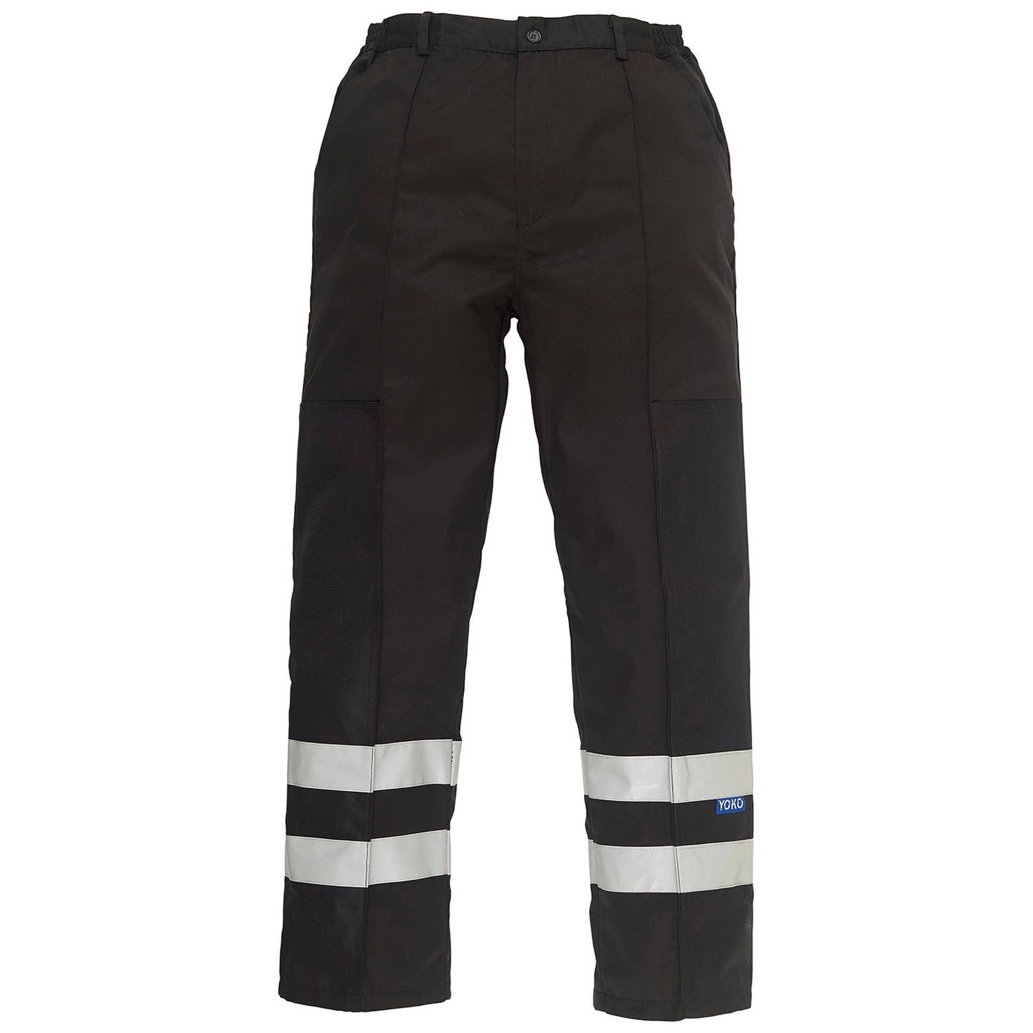 Yoko Pantalones balísticos de poli/algodón reflectantes, Negro, 52
