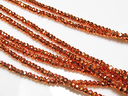 Perles de pyrite orange facettées de 4mm pour des bijoux de créateur éclatants