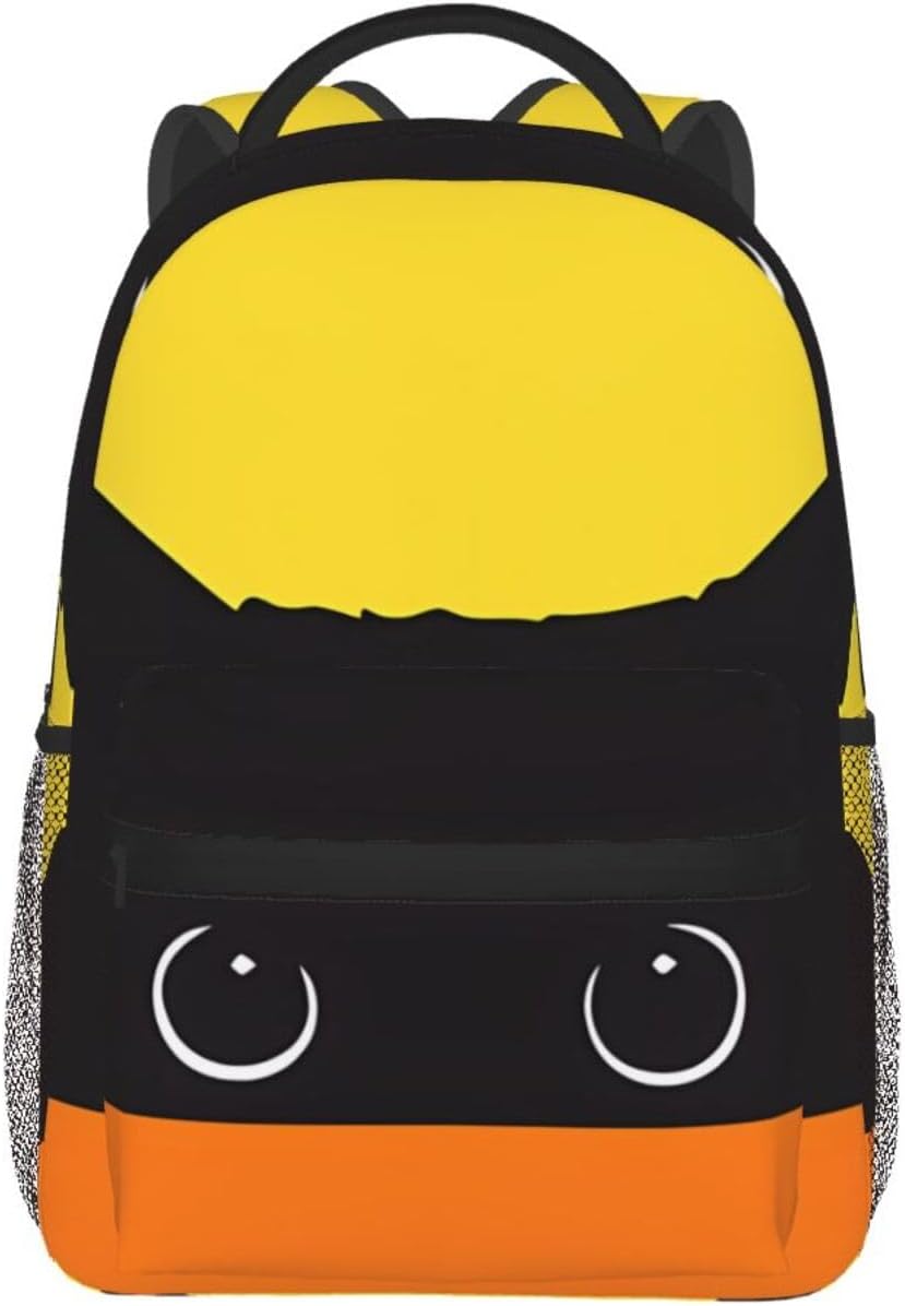 [Zateem] メンズとレディースのバックパック、スクールバックパック、通勤、アウトドア旅行バックパック かわいい 黒猫 猫柄 ネ