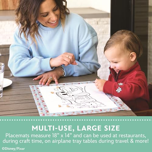 Image of Disney Baby by J.L. Childress ColorMe Disposable Placemats - Stick on Disposable Placemats for Baby, Toddlers, & Kids, for Travel, Picnic, & Dining Coloring Activities, Child Table Mat - 24 Pack, Cars
