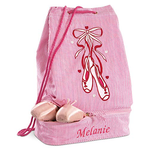 Lillian Vernon Personalized Kids Pink Ballet Bag, 16" Tall, Girls Ballet Tote3