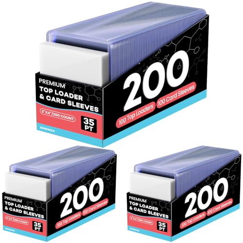 600 Card Sleeves Top Loaders for Cards, 3
