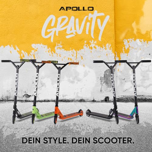Apollo Stuntscooter Gravity - Fun-Kickscooter f&uuml;r Kinder und Teenager, Kinderroller, Trick Roller f&uuml;r Jungen und M&auml;dchen ab 6 Jahren, Stunt Scooter auch f&uuml;r Beginner geeignet