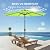 HOMSHADE 10ft Solar Patio Umbrella - Solar Lights LED Lighted Outdoor Market Table Umbrella, UPF50+ UV Protection with Push Button Tilt, Crank for Pool Deck and Garden (Apple Green)