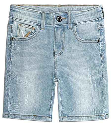 KIDSCOOL SPACE Boys Summer Denim Shorts, Soft Strechy Elastic Band