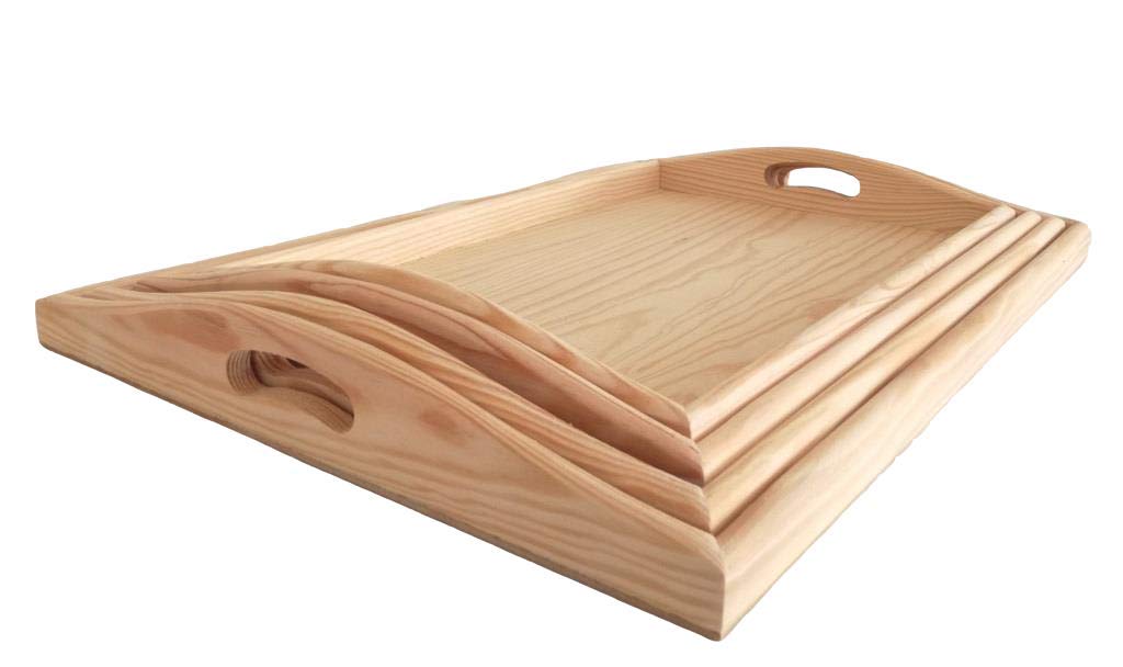 PLATEAU EN BOIS DE PIN 40X40 CM HAUTEUR 28MM | Deco And Lemon