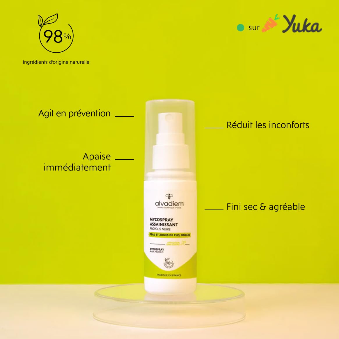 Alvadiem Mycospray Assainissant à la propolis noire - 50ml