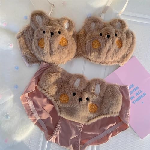 Image of GirlFriend Lingerie for Women Woolen Bra Panty Babydoll Lingerie Dress Cosplay with Panty Female Wedding Nightgown
