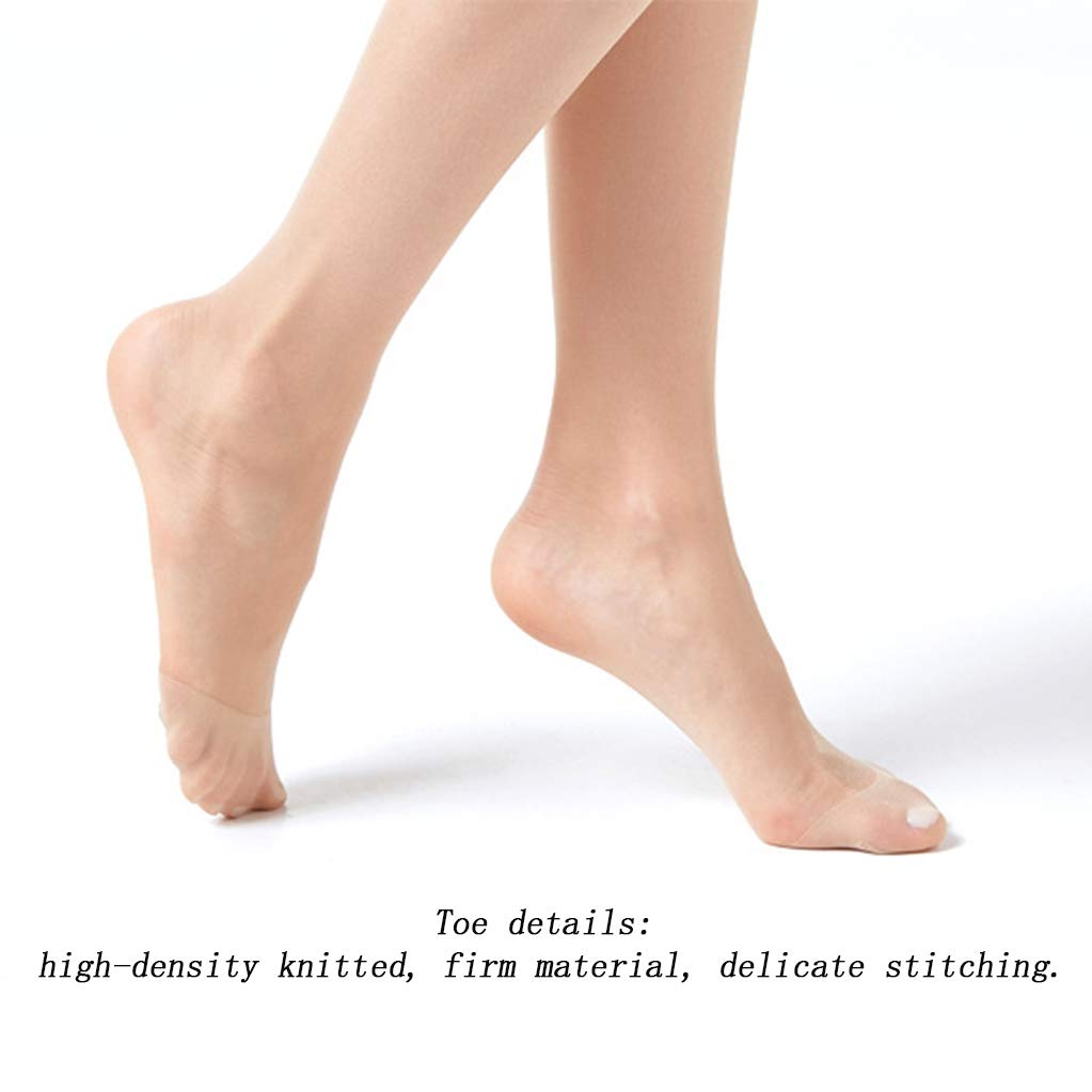 Collant Donna, Collant Morbidi Trasparenti, Collant rinforzati a Tutta Lunghezza, Leggings rinforzati a Lunghezza di Calze, Collant a Vita Alta,Flesh,2 Pair