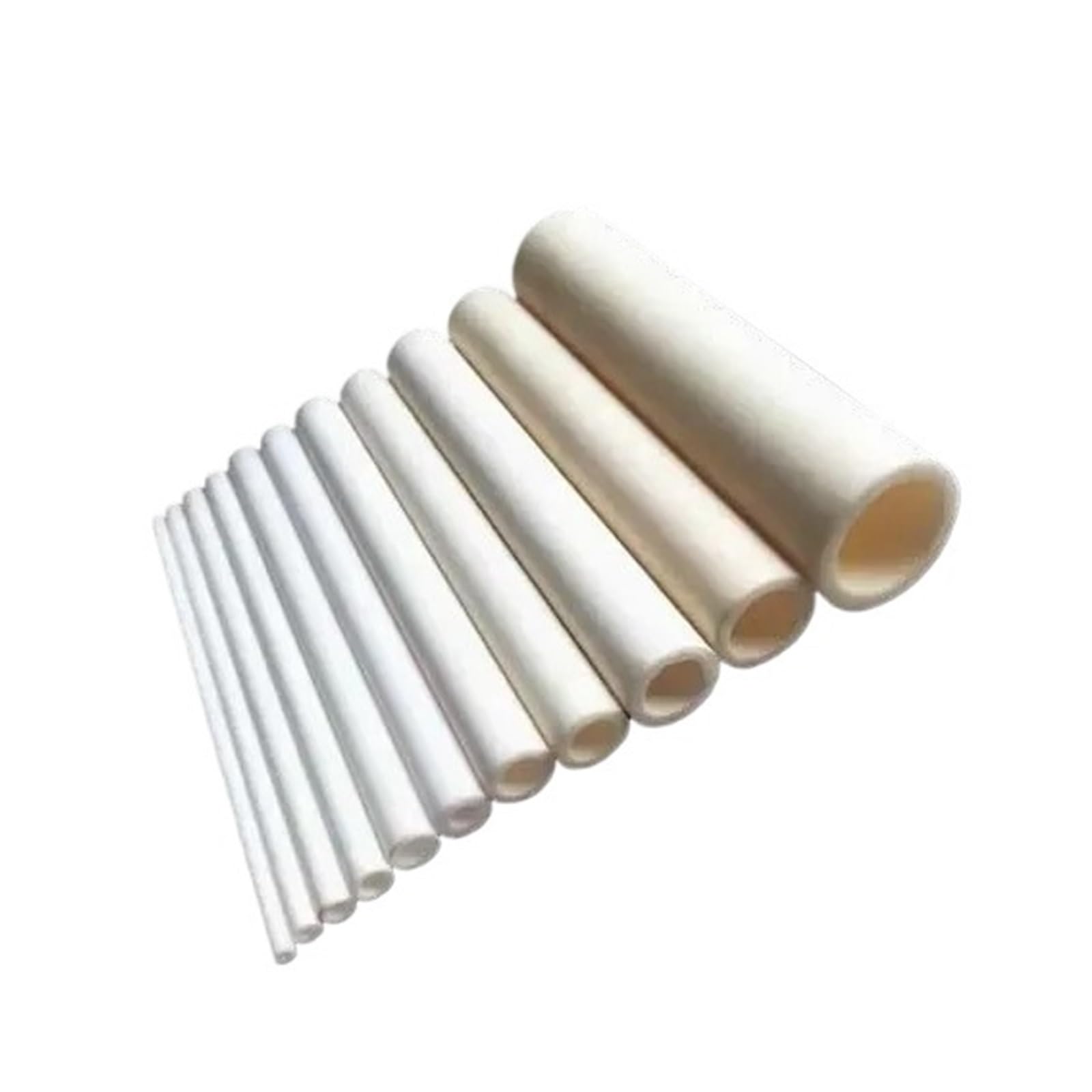 Hohlrohr, 99 % Aluminiumoxid, Keramik, Hohlrohr, Korundrohr, 19 x 25 mm Durchgangsgefäß, 15 mm - 50 mm Länge (M19 x T 25 x 34 mm), 2 Stück