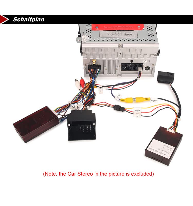 Doo Engy RGB Zu AV Adapterkabel - Für VW Rückfahrkamera Passat B7, Tiguan, Sharan & Mehr