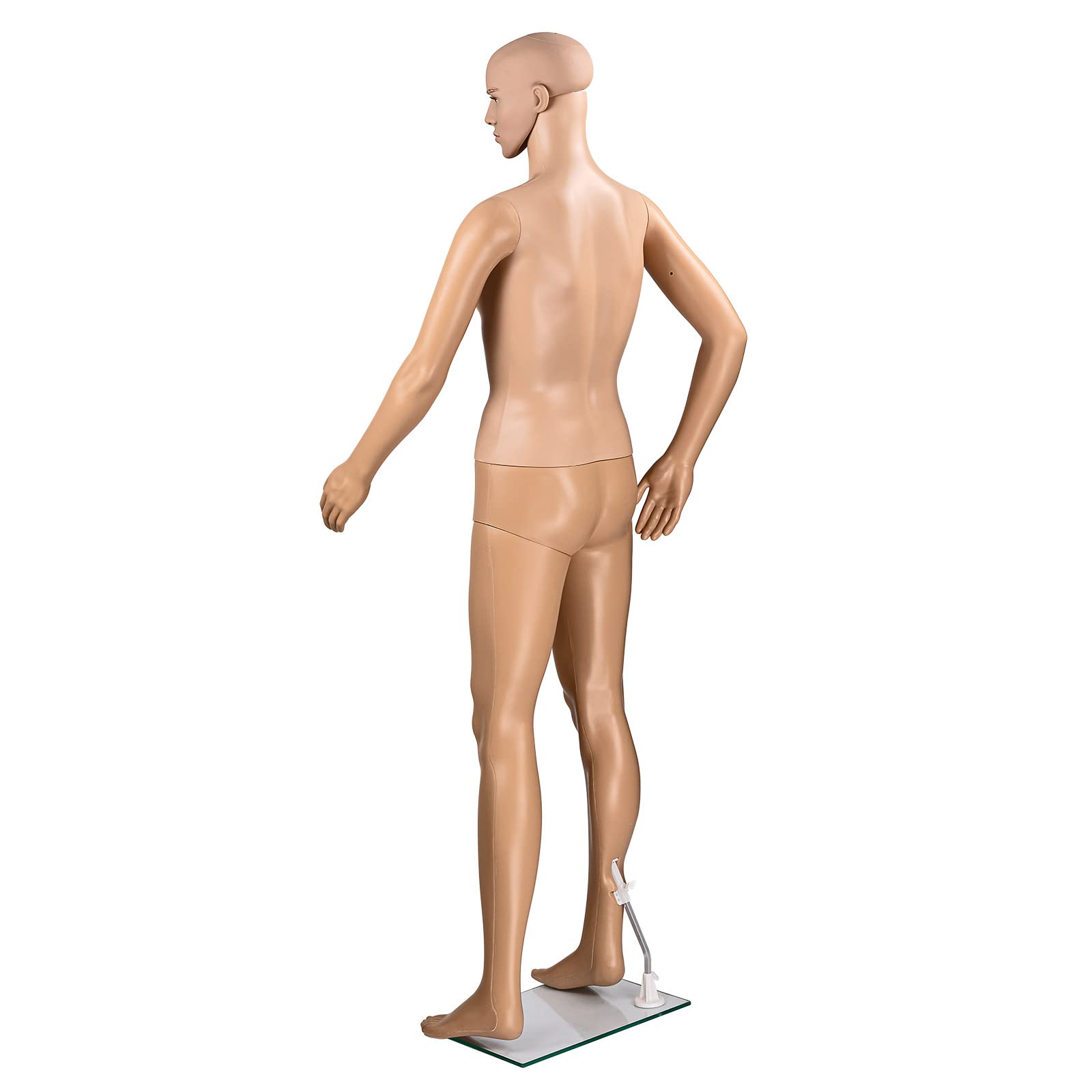 DEMA Schaufensterpuppe männlich 185 cm – Schneiderpuppe, Herrenpuppe, Dekofigur – mit Standplatte, stabil, ideal für Mode, Boutique & Präsentation