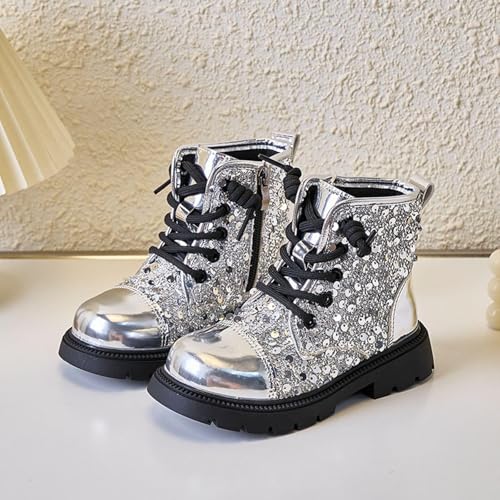 2025 Girls Glitter Boots Toddler Kids Fashion Short Ankle Dress Shiny Waterproof Booties for Performance Party3