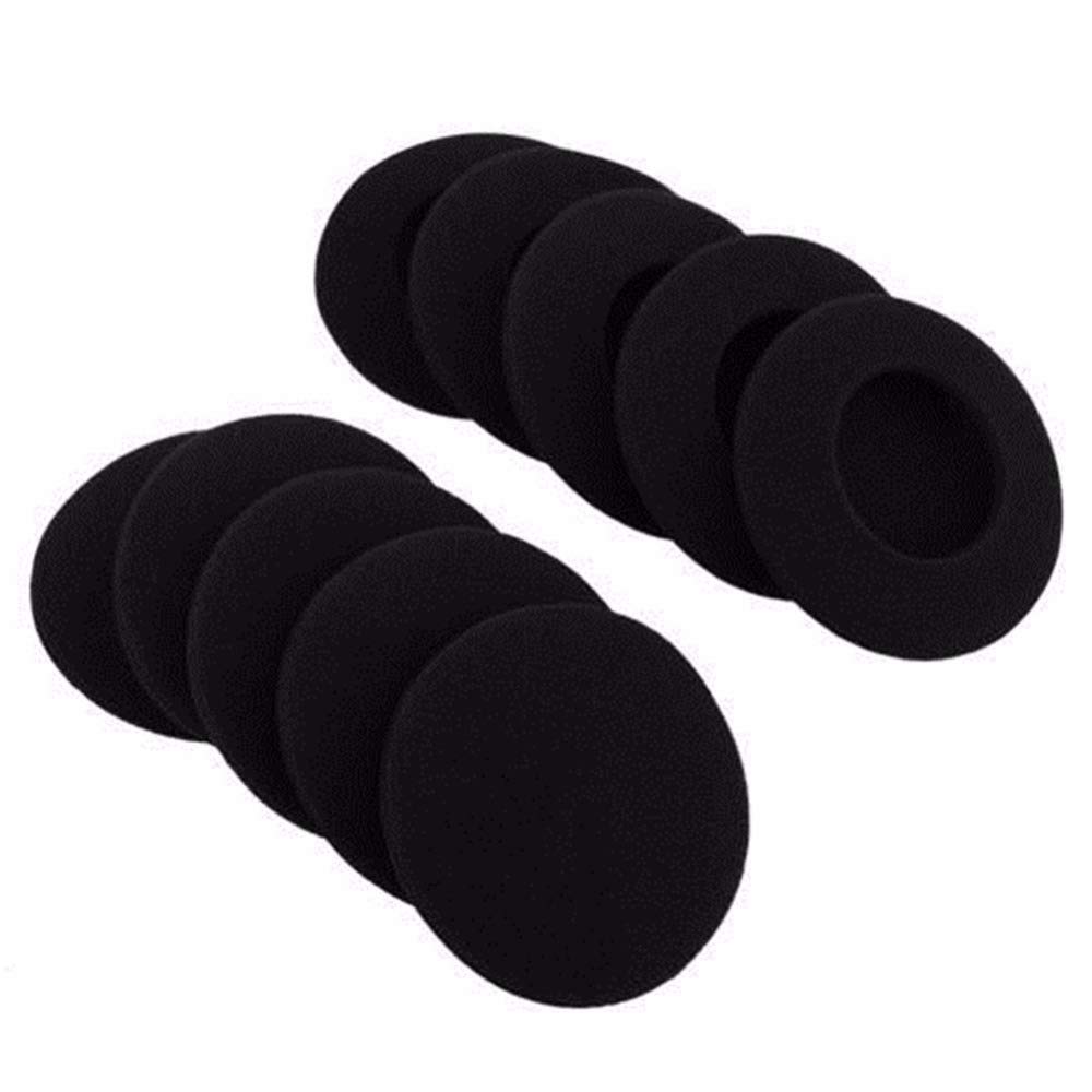 1000 pezzi 50 mm nero schiuma di ricambio cuscinetti auricolari cuscino cuscinetti auricolari spugna parti di riparazione copre tazze compatibili con cuffie diametro 5 cm