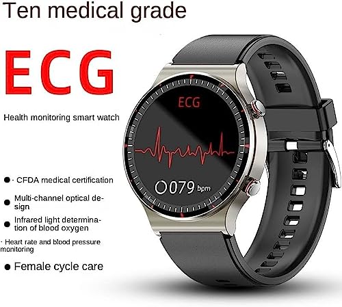 Reloj inteligente profesional de monitoreo de salud con ECG de grado médico, presión arterial, oxígeno en sangre y seguimiento de frecuencia cardíaca para deportes y gestión diaria de la salud