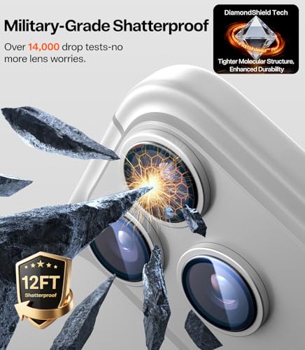 Image of TORRAS Aerospace-Grade Camera Lens Protector for iPhone 17 Pro & 17 Pro Max with 9H+ Glass - Premium Imported Invisible Metal Ring, Anti-Scratch & HD Clarity - Silver
