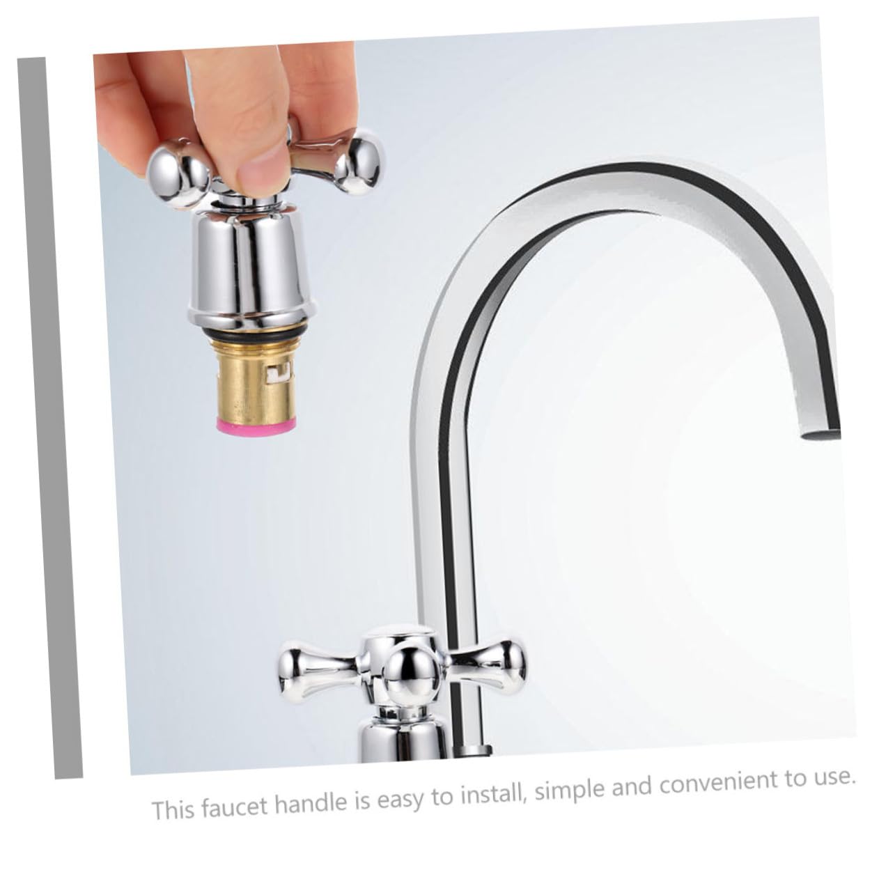 jojofuny Manijas de Grifo Frío y Caliente 1/2 Pulgada Reemplazo, Volante Cruzado Estilo Victoriano, Perillas para Grifo de Fregadero de Cocina y Baño, Paquete 2 Piezas, Color Aleatorio