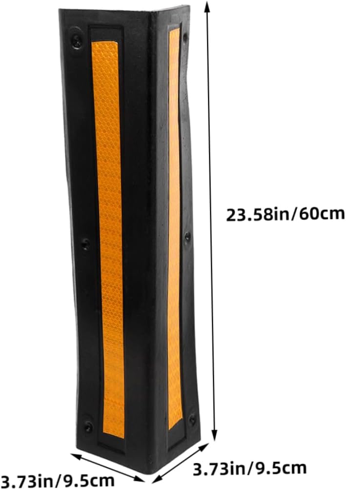 Ciieeo Reflective Rubber Wall Guards for Parking Garages Collision Protection Edge Protector Enhanced Visibility Traffic Safety