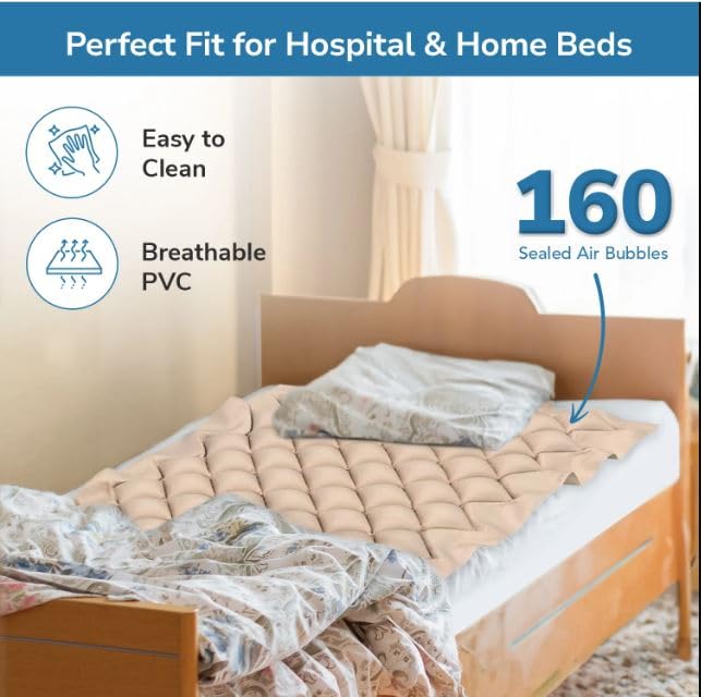 Image of TenTabs Anti Bedsore Air Mattress with Pump for Bedridden Patients | Alternating Pressure Air Mattress | Medical Air Bed for Patients, Elderly & Home Care | Hospital Bed Mattress