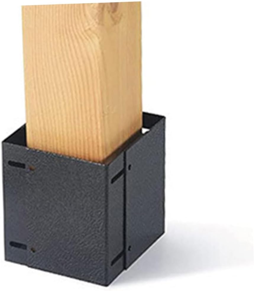 Sturdy Mailbox Post Bracket Metal Deck Railing Supporting Bases Post Protector for Fence