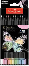 Lápis De Cor, Faber-Castell, Ecolápis Supersoft, 210745, 12 cores Pastel