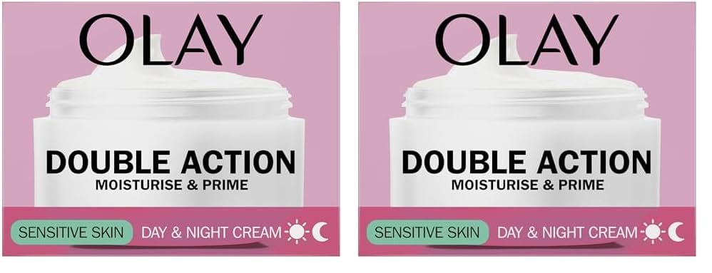Olay Double Action Day & Night Sensitive Cream, 50ml (Pack of 2)