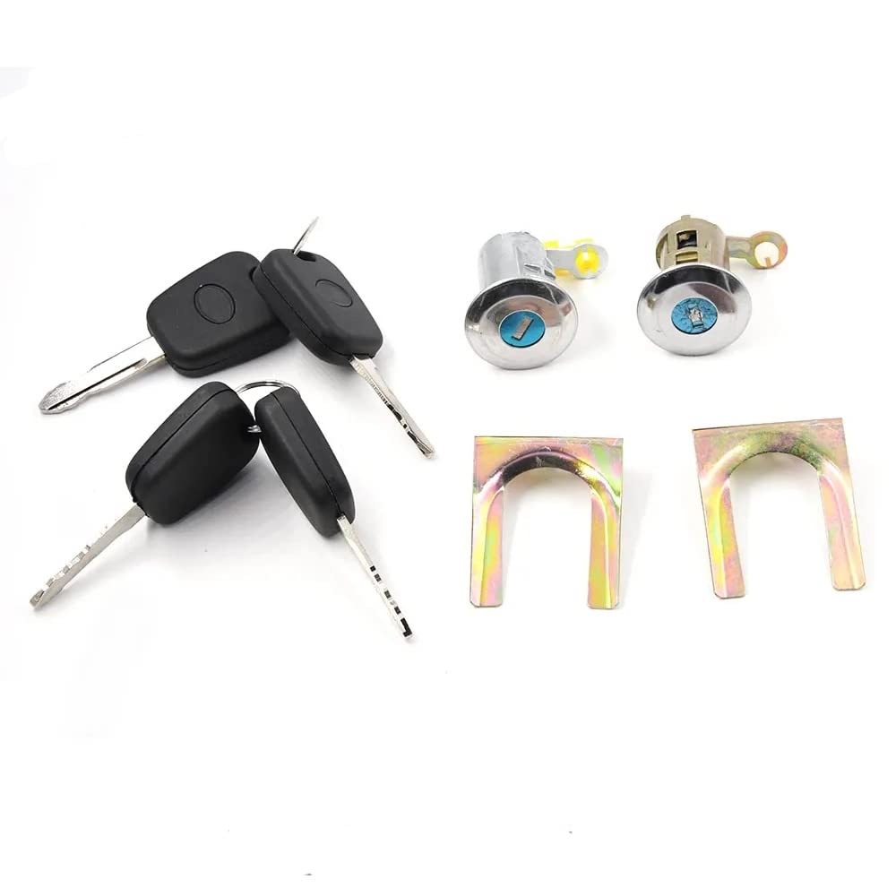 Cilindro Serratura Porta Guidatore Sinistro e Destro con 4 Chiavi compatibile con Citroën C1 /Peugeot 107 /Toyota Aygo 1608746380