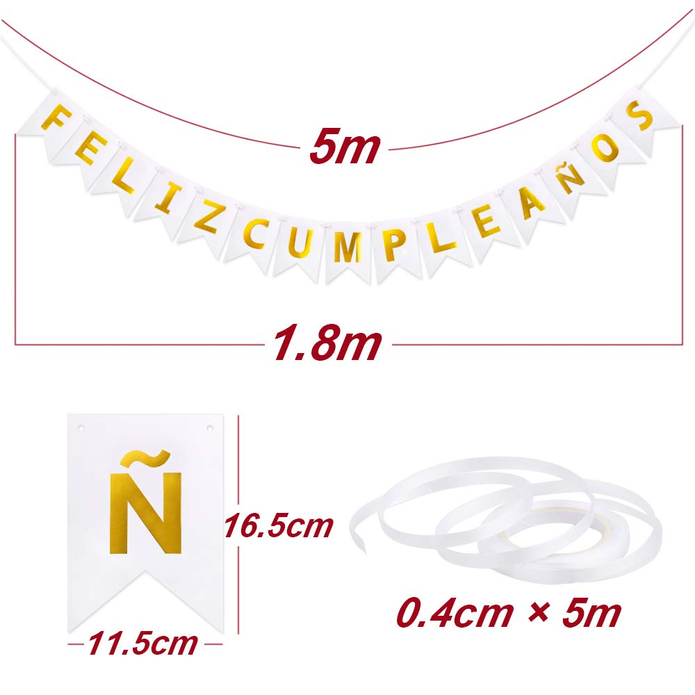 Feliz Cumpleaños Bannière – Guirlande Espagnole « Happy