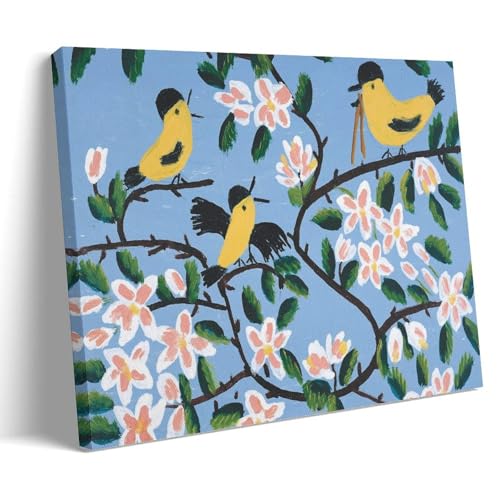 Oiseaux Jaunes Maud Lewis Toile Romantique Pour Intérieur Chaleureux
