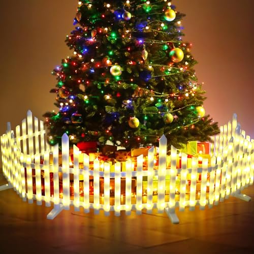 Christmas Tree Fence Light - Christmas Decorations Lights 8 Pack Picket fence for Indoor Outdoor Christmas Decor, Plug-in 8 Modes Decorative Light for for Landscape Patio Yard Path Home Xmas Decor Christmas Tree Fence Light - Christmas Decorations Lights 8 Pack Picket fence for Indoor Outdoor Christmas Decor, Plug-in 8 Modes Decorative Light for for Landscape Patio Yard Path Home Xmas Decor