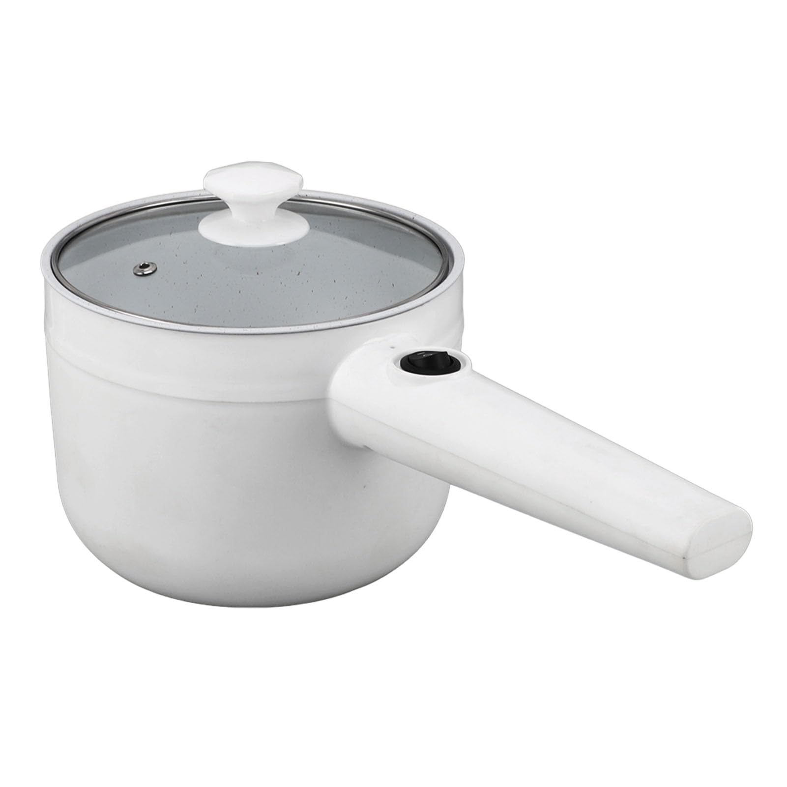 TOPINCN Marmite électrique 600 W 2 Vitesses 1,8 L Poêle à Revêtement en Céramique Poêle électrique Antiadhésive Hotpot Ramen Cuiseur Céramique Hot Pot Poêle électrique pour Dortoirs
