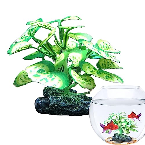 Ximan Decoraciones de Acuario - Decoración artificial para peces artificiales, decoración de acuario de cerámica, simulación, hoja de decoración artificial para Goldfish Betta Fish