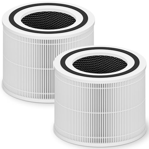Image of Core 300 Replacement Filter for LEVOIT Core 300 Core 300-P Core 300S Core 300S-P Vortex Air Air Purifier, 3-in-1 High-Efficiency and Activated Carbon, Core 300-RF, 2 Pack, For Home Bedroom Large Room