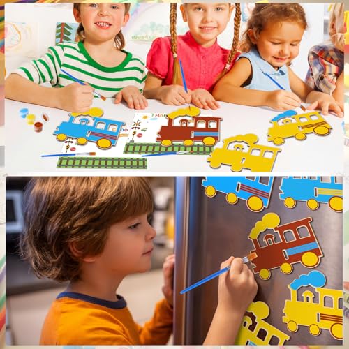 Cadeaux anniversaire invités : 24 kits peinture en bois