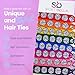 Sportybella Multicolored Volleyball Hair Ties for Girls - No Crease Elastics for Players, 8pcs