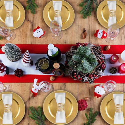 MYEventProducts-48-Pack-13-inch-Gold-Charger-Plates-24-with-Napkin-Rings-24-Heavy-Duty-Durable-Sturdy-Plastic-Chargers-for-Dinner-Plates-Plastic-plates-for-Wedding-Party-Supplies