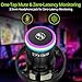 LiNKFOR USB Gaming Microphone for PC, Streaming, Podcast Studio, PS4/PS5/Mac with Noise Cancellation, RGB Lighting, Mute Button, Volume Control, Headphone Jack, Stand & Pop Filter