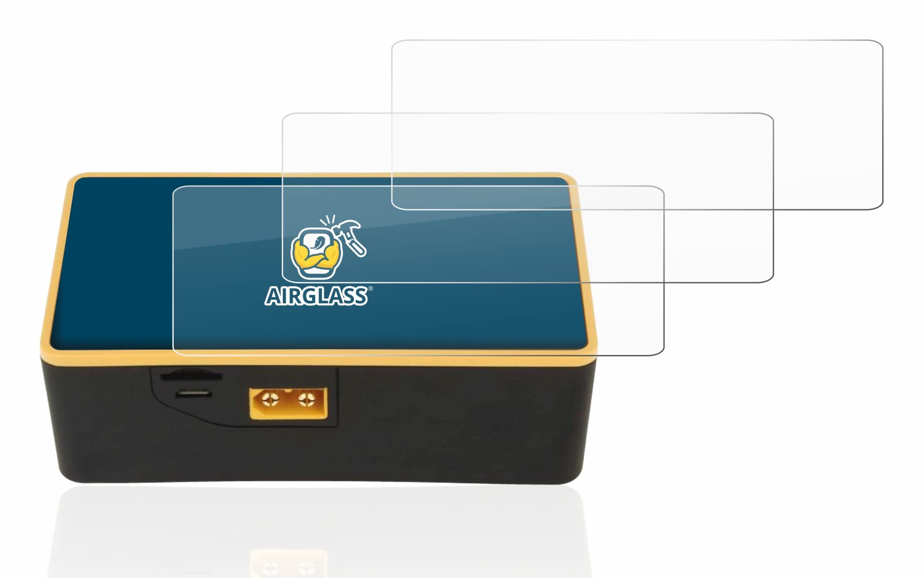 brotectGlass Screen Protector Film compatible with Junsi iCharger X12 (3 Pack) - Glass-Foil 9H Protection [Scratch Resistant, High Clarity]