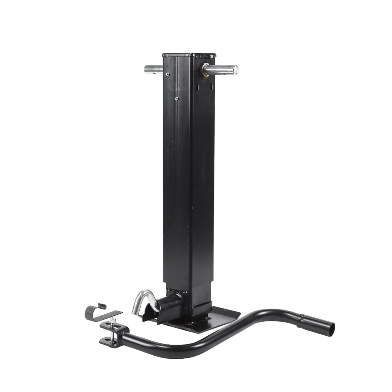 Gatos de remolque, resistente 12000 LBS Pro Series Manivela de viento lateral Soldable Gato cuadrado con pata abatible con piezas de remolque de pie Gato eléctrico de lengüeta para remolque RV