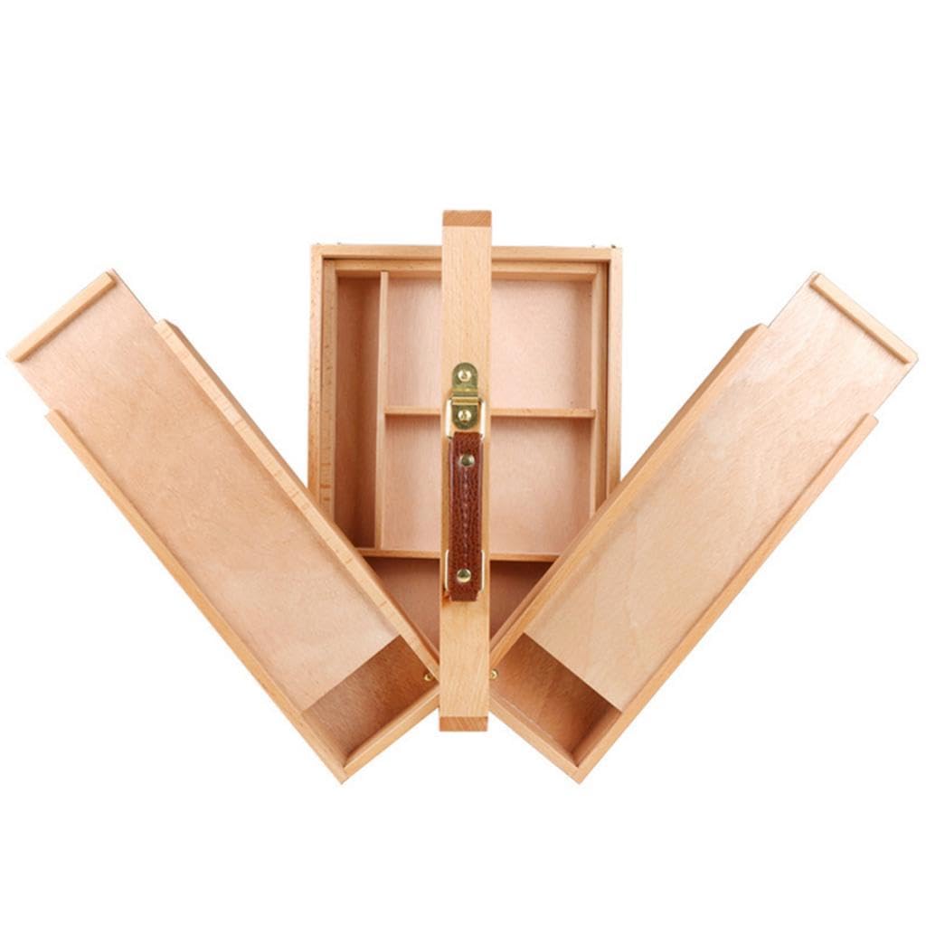 Boîte de Rangement pour Matériel d'art avec Compartiments et Un Tiroir pour Crayons