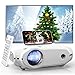 Mini Beamer 7000 LUX 1080P Full HD Unterstützt, 200" LED Video-Beamer für Handy, Heimkino Projektor kompatibel mit HDMI USB TV Stick VGA AV und iOS/Android, Ideales Weihnachtsgeschenke (Weiß)