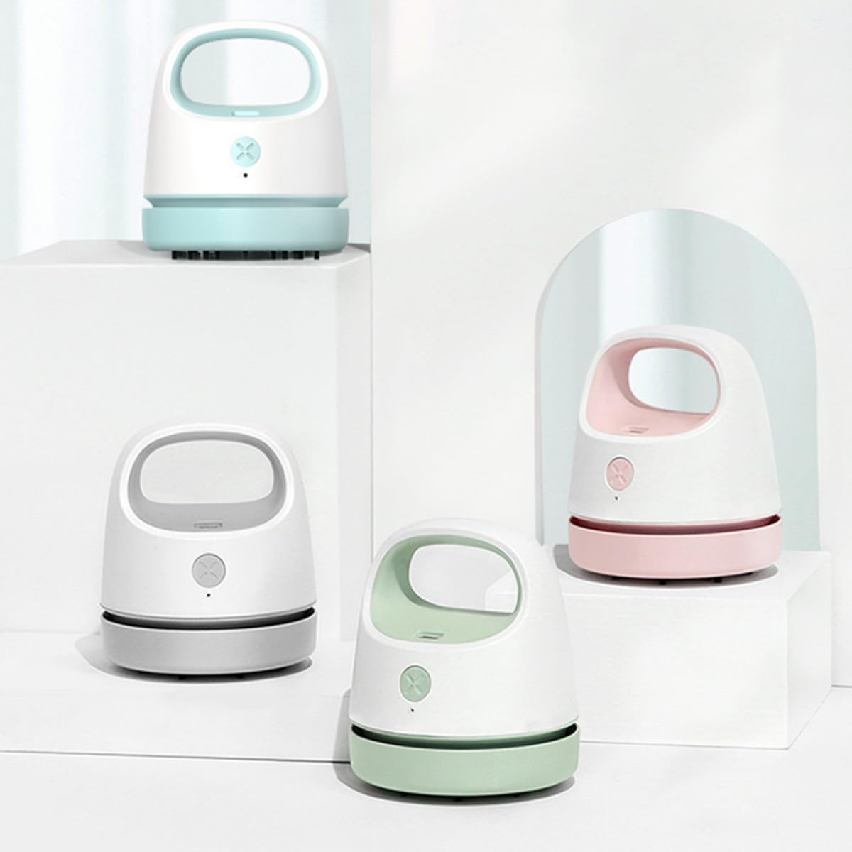 Abaodam Aspirapolvere Portatile da Tavolo Wireless Design Ergonomico, Materiale Abs, per Casa e Ufficio, Pulitore Elettrico Ricaricabile e Compatto