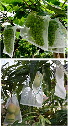 Belit Net Bags 20 Pcs Protection Tomatoes Bag with Drawstring Nylon Mesh Reusable Fruit Bags for Fruit Trees Plant Prevent (13.7