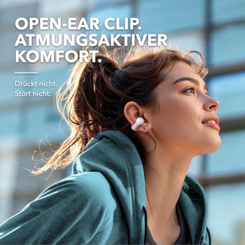 soundcore C30i by Anker, Open-Ear Earbuds, Clip On Kopfhörer, Leichtes Design, Stabiler Halt, Abnehmbare Klammern, Intensiver Klang, 30h Wiedergabe, IPX4 Wasserschutz für Sport/Fitnessstudio 2