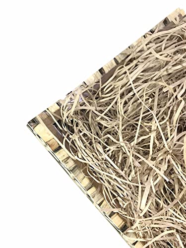 Image of Eco Sarras Confitti Shredded Paper Crinkle Grass Strips for Gift Tray Hamper Packaging, Box Filler, Basket Filler, Christmas Festival Decoration Paper (1 KG, Kraft Brown)