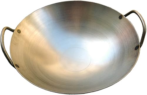 Acero al carbono Ronda Bottom Wok w2asas hecha en Estados Unidos 16inch