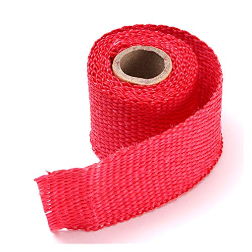 Rollo de cinta aislamiento térmico para tubo escape de moto y coche, pack de 2 uds