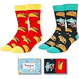 HAPPYPOP Funny Gifts For Men, Taco Socks Mexican Socks, Taco Gifts Mexican Gifts, Gifts For Him Dad, Christmas