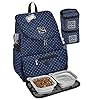 Mobile Dog Gear Dog Travel Bag - Deluxe Quilted Weekender Backpack with Food Carriers and Collapsible Bowls